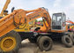 Used Excavator Machine hyundai 130W wheel excavator 2004 yellow Korea excavator 140W 150W